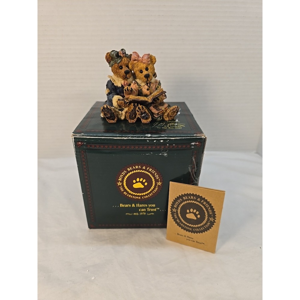 Boyds Bears Bearstone Collection Bailey &‎ Becky The Diary Bear Figurine #228304